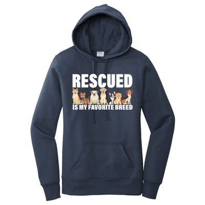 Rescued Is My Favorite Breed Women's Pullover Hoodie