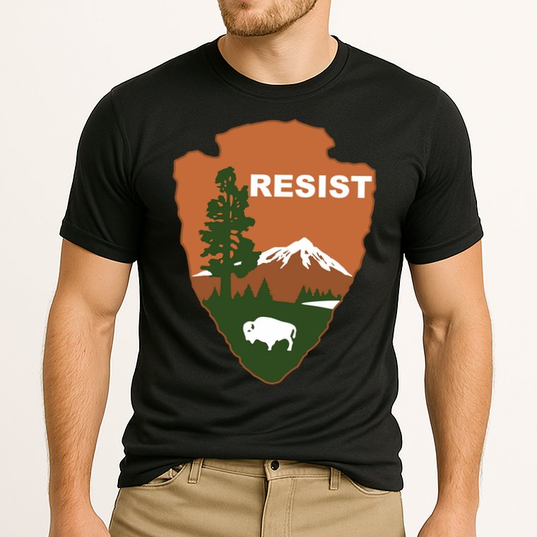 Resist. Earth DayNational Park Rangers Spoof Logo Cooling Performance Crew T-Shirt