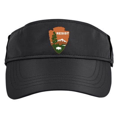 Resist. Earth DayNational Park Rangers Spoof Logo Adult Drive Performance Visor