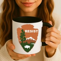 Resist. Earth DayNational Park Rangers Spoof Logo Mug