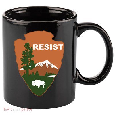 Resist. Earth DayNational Park Rangers Spoof Logo 11oz C Handle Ceramic Mug