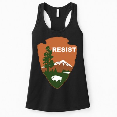 Resist. Earth DayNational Park Rangers Spoof Logo Womens Tank Top