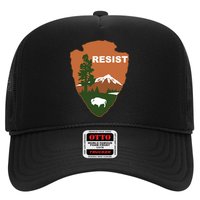 Resist. Earth DayNational Park Rangers Spoof Logo Trucker Hat