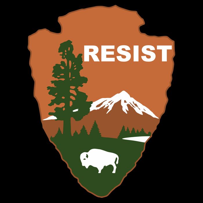 Resist. Earth DayNational Park Rangers Spoof Logo Full Zip Hoodie