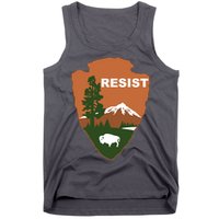 Resist. Earth DayNational Park Rangers Spoof Logo Tank Top