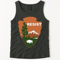 Resist. Earth DayNational Park Rangers Spoof Logo Tank Top
