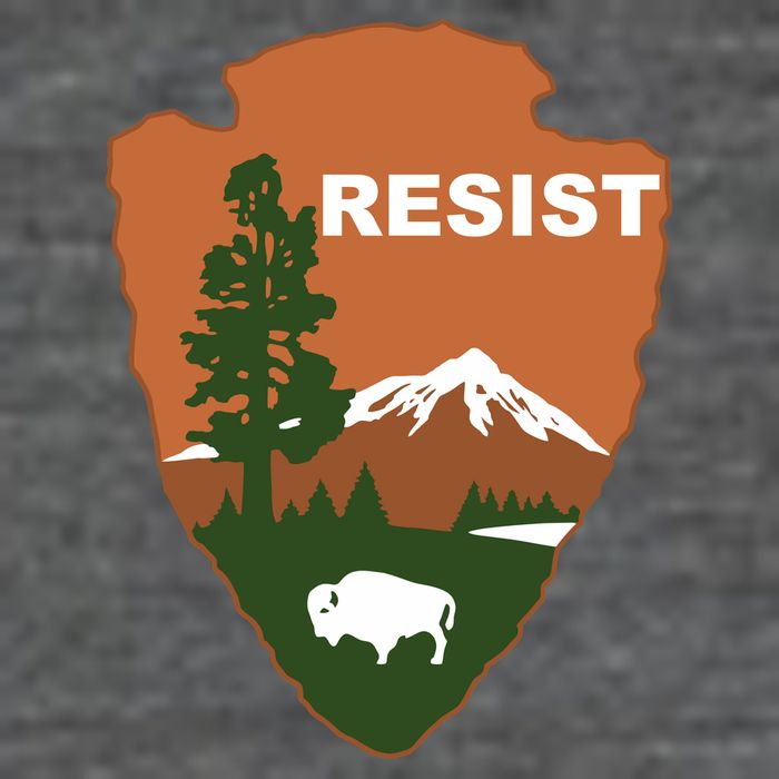 Resist. Earth DayNational Park Rangers Spoof Logo Tank Top