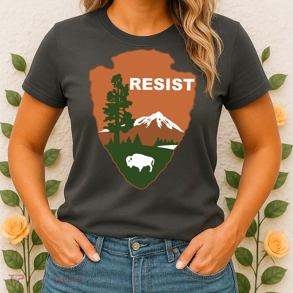 Resist. Earth DayNational Park Rangers Spoof Logo Women's T-Shirt