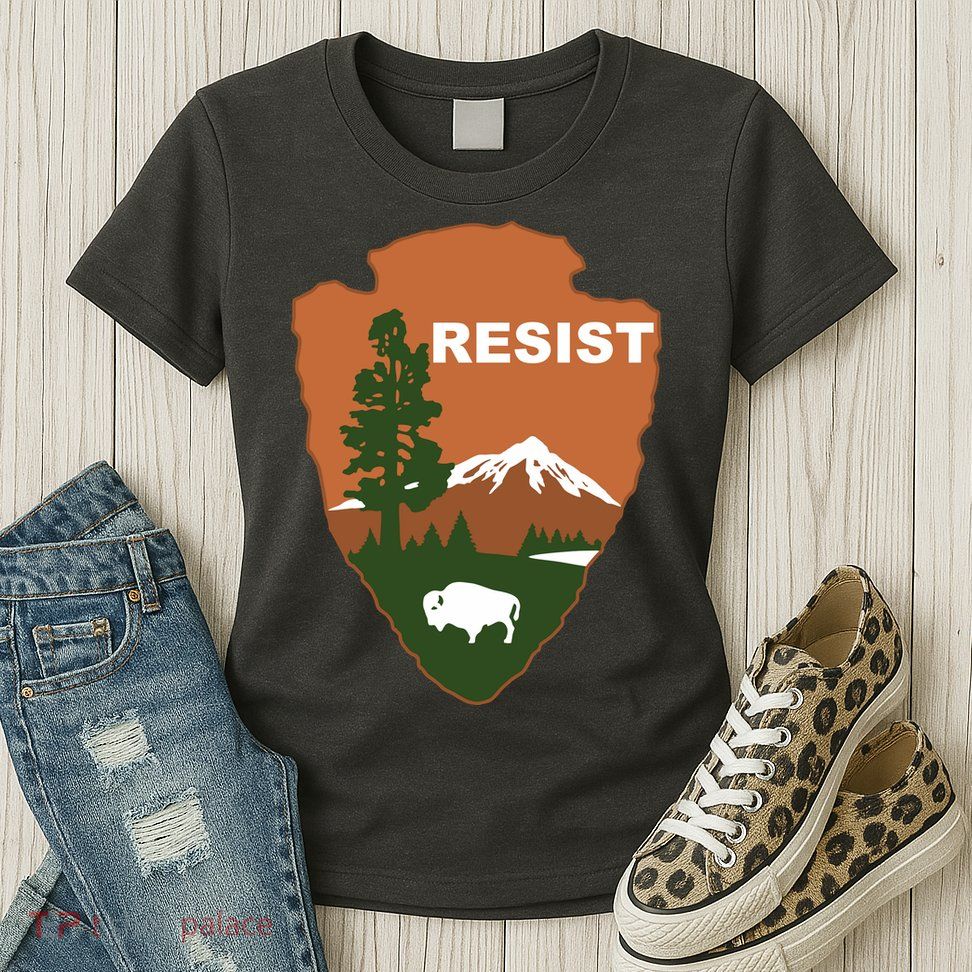 Resist. Earth DayNational Park Rangers Spoof Logo Women's T-Shirt
