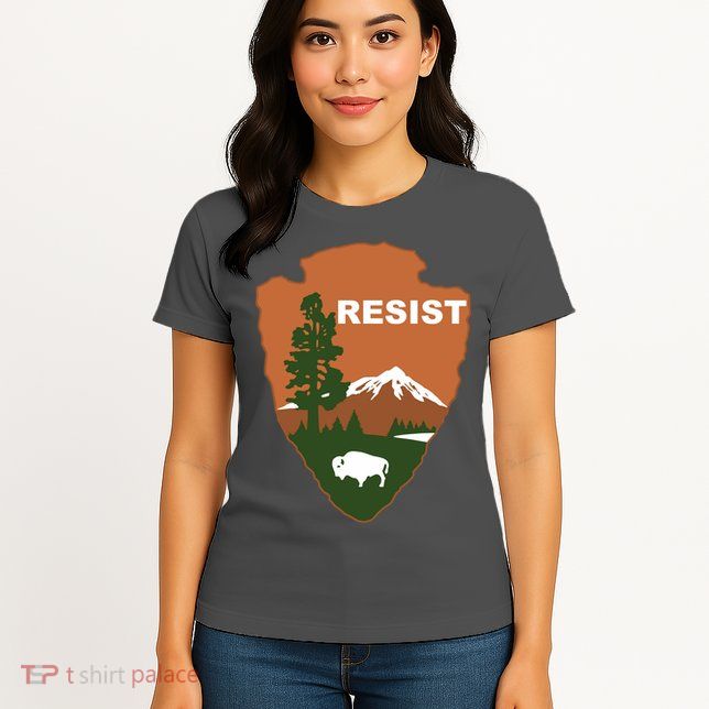 Resist. Earth DayNational Park Rangers Spoof Logo Women's T-Shirt