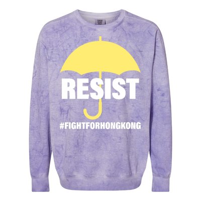 Resist. Fight For Hong Kong Colorblast Crewneck Sweatshirt