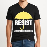Resist. Fight For Hong Kong V-Neck T-Shirt