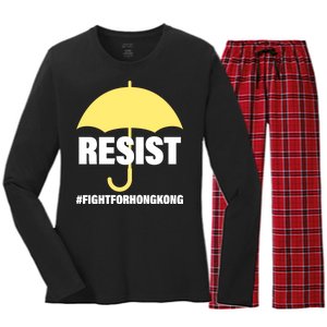 Resist. Fight For Hong Kong Women's Long Sleeve Flannel Pajama Set 