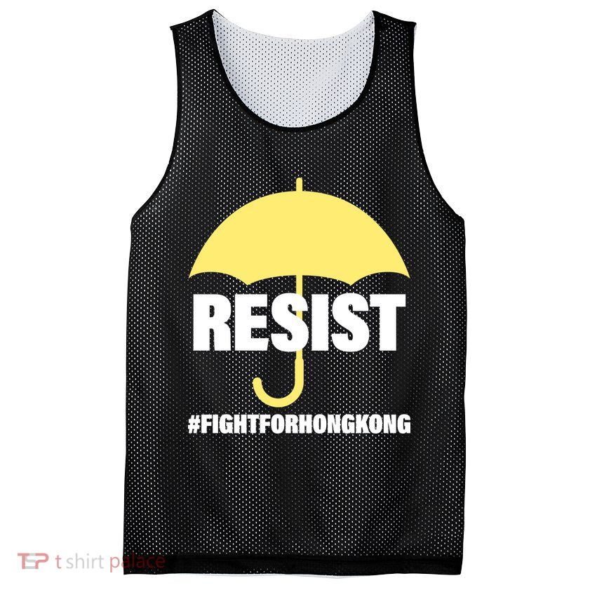 Resist. Fight For Hong Kong Mesh Reversible Basketball Jersey Tank