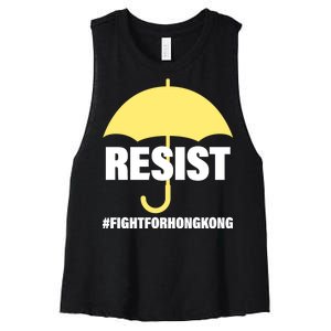 Resist. Fight For Hong Kong Women's Racerback Cropped Tank