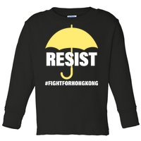 Resist. Fight For Hong Kong Toddler Long Sleeve Shirt