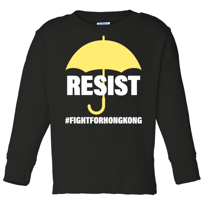 Resist. Fight For Hong Kong Toddler Long Sleeve Shirt