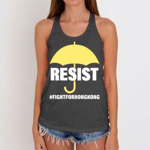 Resist. Fight For Hong Kong Women's Knotted Racerback Tank