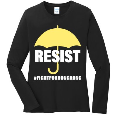 Resist. Fight For Hong Kong Ladies Long Sleeve Shirt