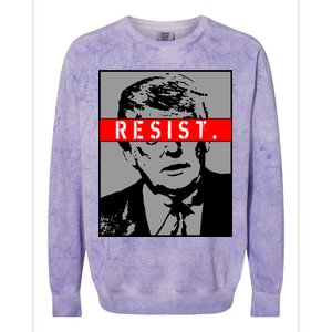 Resist. President Donald Trump Anti Trump The Resistance Colorblast Crewneck Sweatshirt