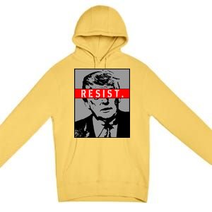 Resist. President Donald Trump Anti Trump The Resistance Premium Pullover Hoodie