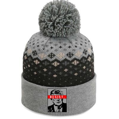 Resist. President Donald Trump Anti Trump The Resistance The Baniff Cuffed Pom Beanie