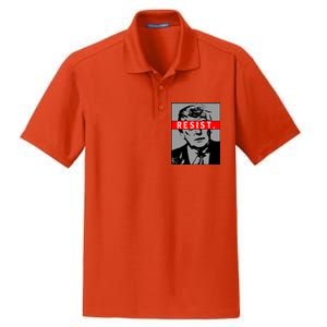 Resist. President Donald Trump Anti Trump The Resistance Dry Zone Grid Polo