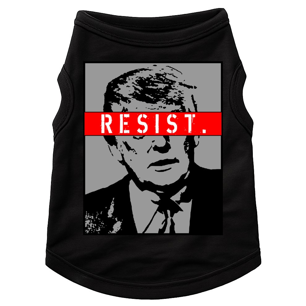Resist. President Donald Trump Anti Trump The Resistance Doggie Tank