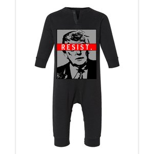 Resist. President Donald Trump Anti Trump The Resistance Infant Fleece One Piece