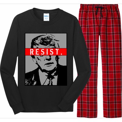 Resist. President Donald Trump Anti Trump The Resistance Long Sleeve Pajama Set