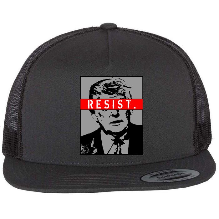 Resist. President Donald Trump Anti Trump The Resistance Flat Bill Trucker Hat