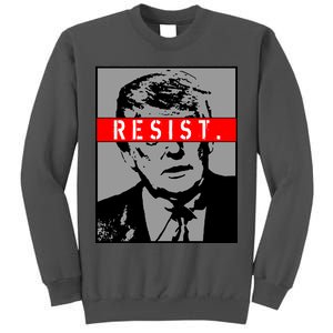 Resist. President Donald Trump Anti Trump The Resistance Tall Sweatshirt