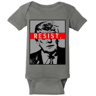 Resist. President Donald Trump Anti Trump The Resistance Baby Bodysuit