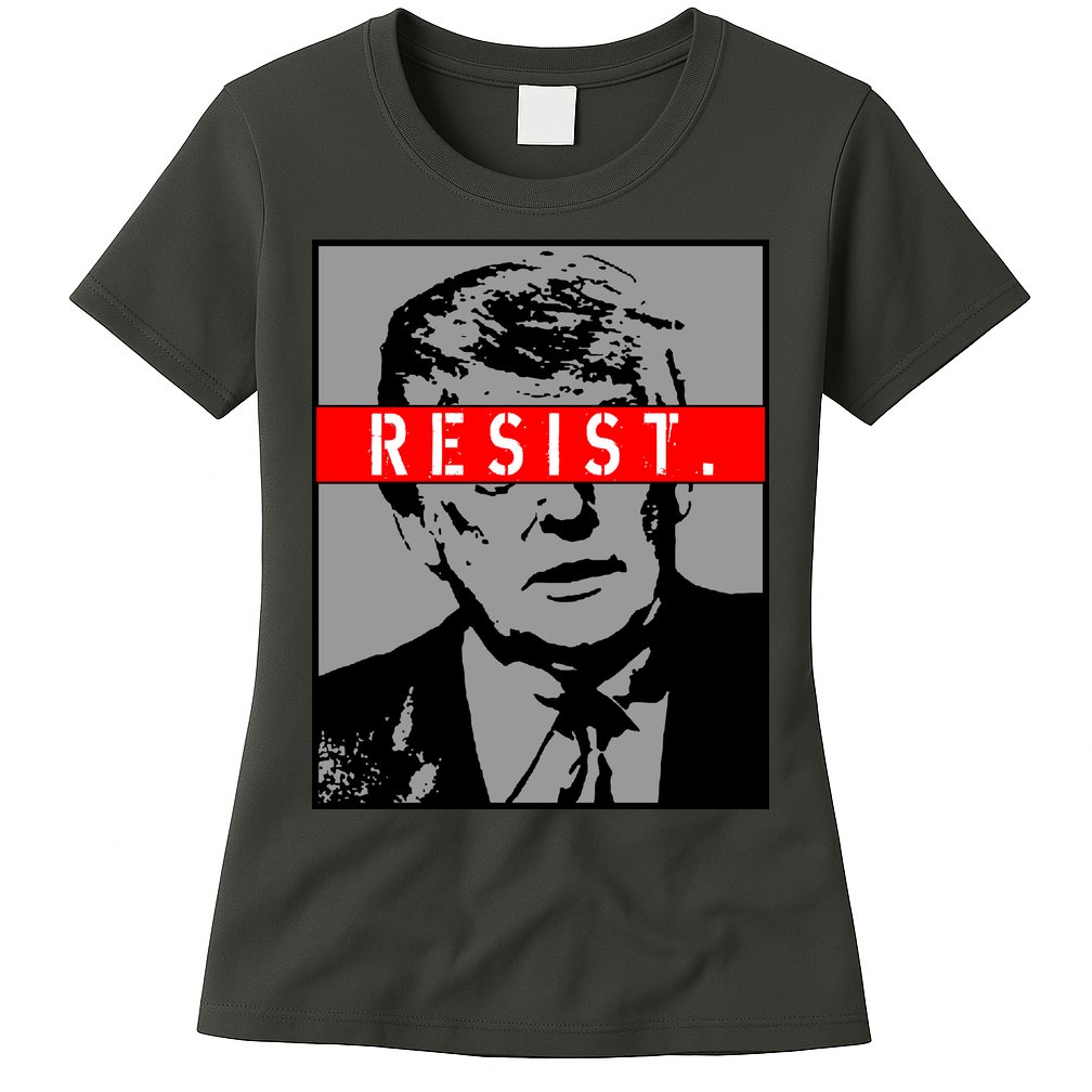 Resist. President Donald Trump Anti Trump The Resistance Womens T-Shirt