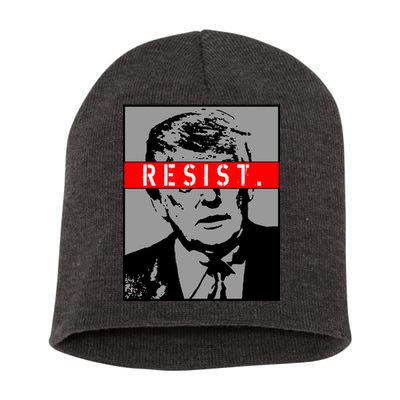 Resist. President Donald Trump Anti Trump The Resistance Short Acrylic Beanie