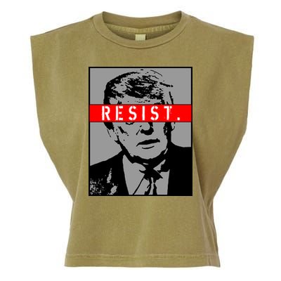 Resist. President Donald Trump Anti Trump The Resistance Garment-Dyed Women's Muscle Tee