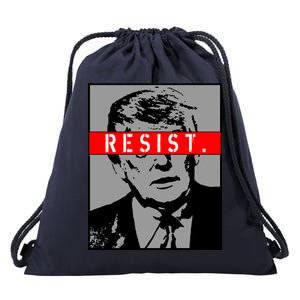 Resist. President Donald Trump Anti Trump The Resistance Drawstring Bag