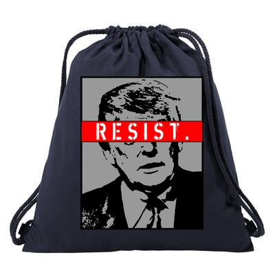 Resist. President Donald Trump Anti Trump The Resistance Drawstring Bag