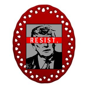 Resist. President Donald Trump Anti Trump The Resistance Ceramic Oval Ornament