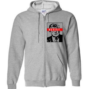 Resist. President Donald Trump Anti Trump The Resistance Full Zip Hoodie