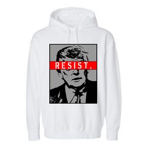 Resist. President Donald Trump Anti Trump The Resistance Garment-Dyed Fleece Hoodie