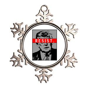 Resist. President Donald Trump Anti Trump The Resistance Metallic Star Ornament