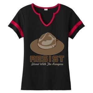 Resist. Stand With the Rangers National Parks Ladies Halftime Notch Neck Tee