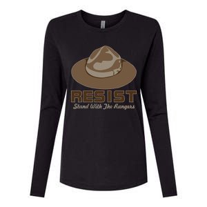 Resist. Stand With the Rangers National Parks Womens Cotton Relaxed Long Sleeve T-Shirt