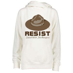 Resist. Stand With the Rangers National Parks Womens Funnel Neck Pullover Hood