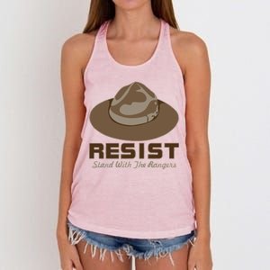 Resist. Stand With the Rangers National Parks Women's Knotted Racerback Tank