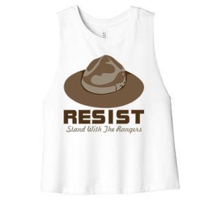 Resist. Stand With the Rangers National Parks Women's Racerback Cropped Tank