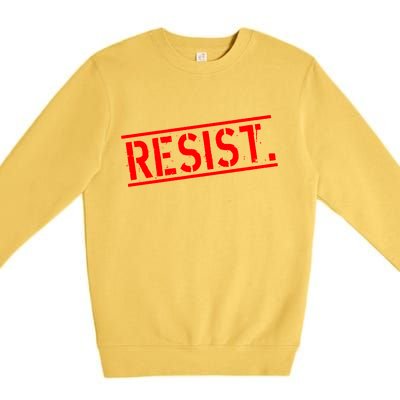 Resist. Vintage Army Stamp Anti Trump Resistance Premium Crewneck Sweatshirt