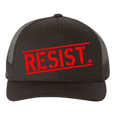 Resist. Vintage Army Stamp Anti Trump Resistance Yupoong Adult 5-Panel Trucker Hat