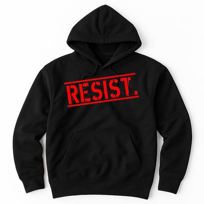 Resist. Vintage Army Stamp Anti Trump Resistance Hoodie